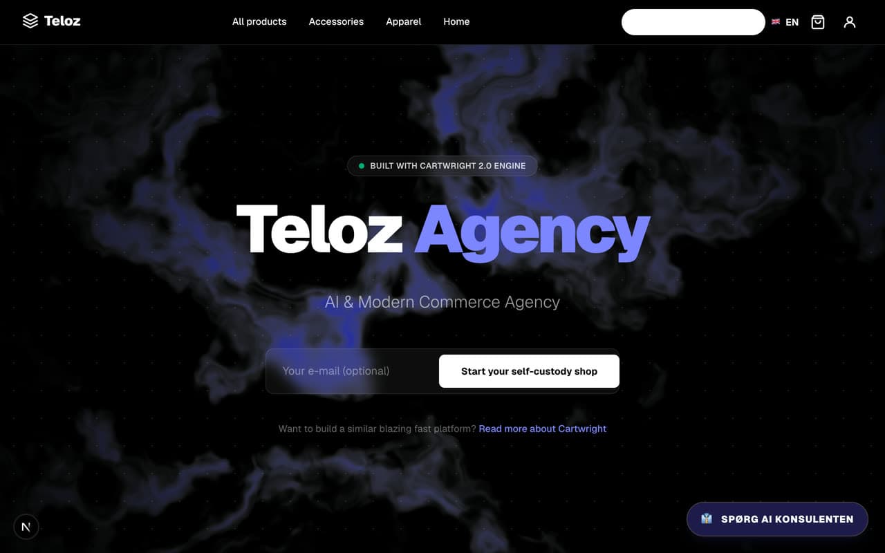 SaaS Dark (futurist / cyber) — homepage preview
