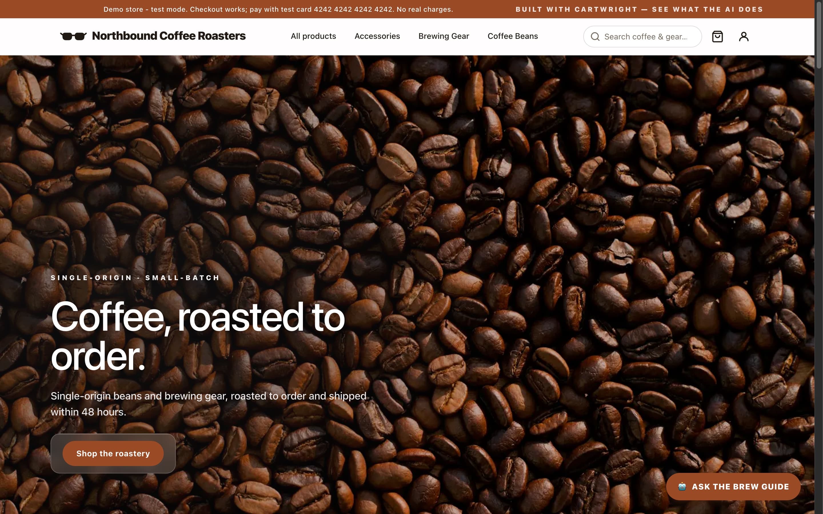 Northbound Coffee homepage